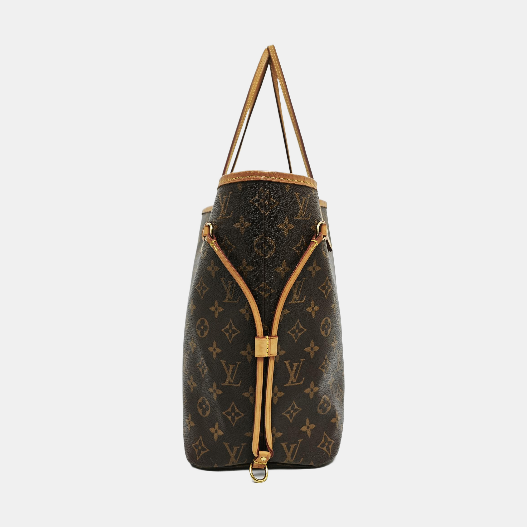 NEVERFULL MM Monogram Coated Canvas Brown