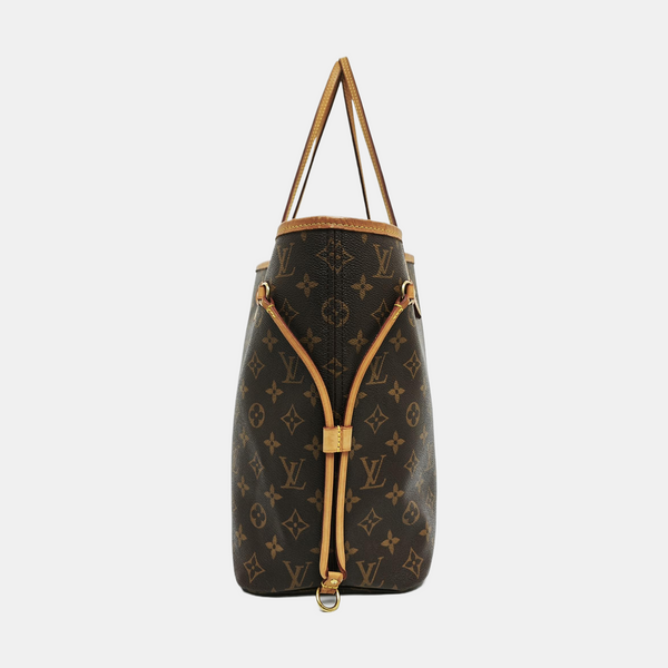 NEVERFULL MM Monogram Coated Canvas Brown
