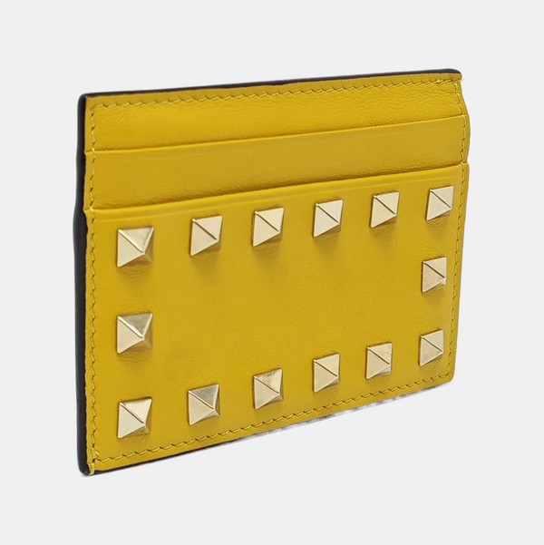 Leather Card Holder Yellow