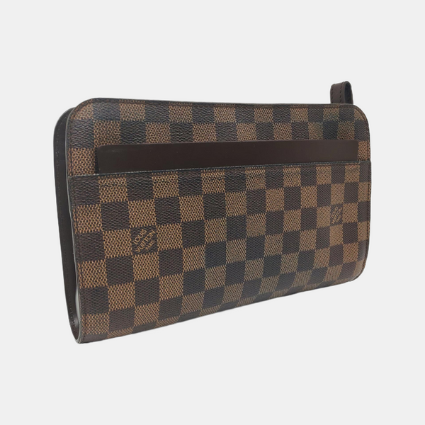 SAINT LOUIS Damier Ebene Coated Canvas Brown