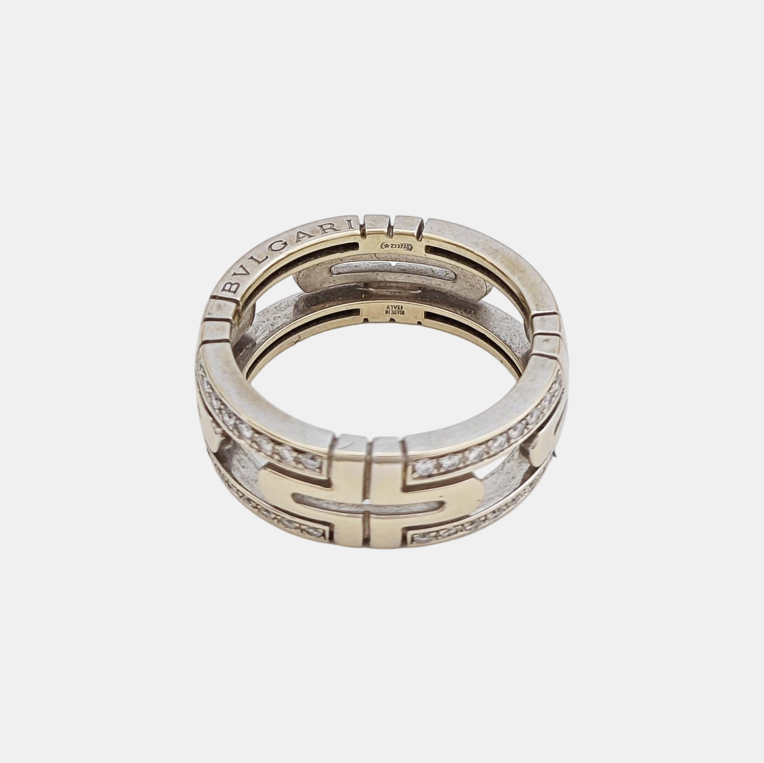 PARENTESI 18k White Gold Silver Ring EU 56