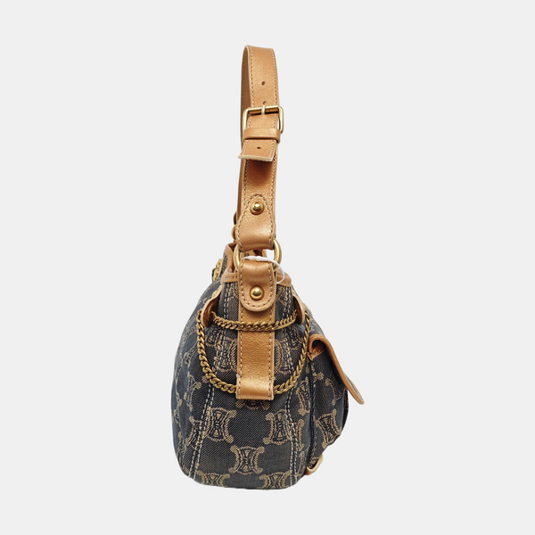 Canvas Top Handle Bag Blue