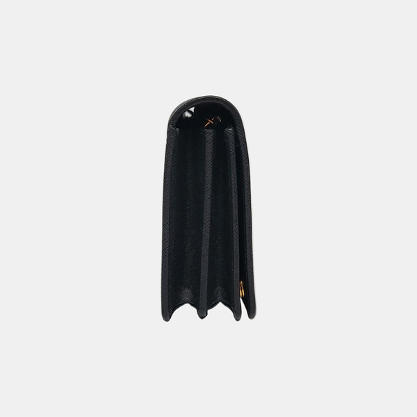 Saffiano Calfskin Shoulder Bag Black