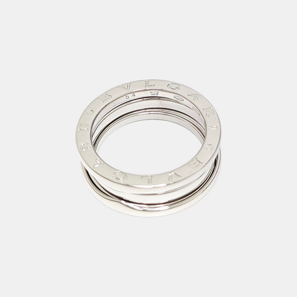 B.ZERO1 18k White Gold Silver Ring EU 54