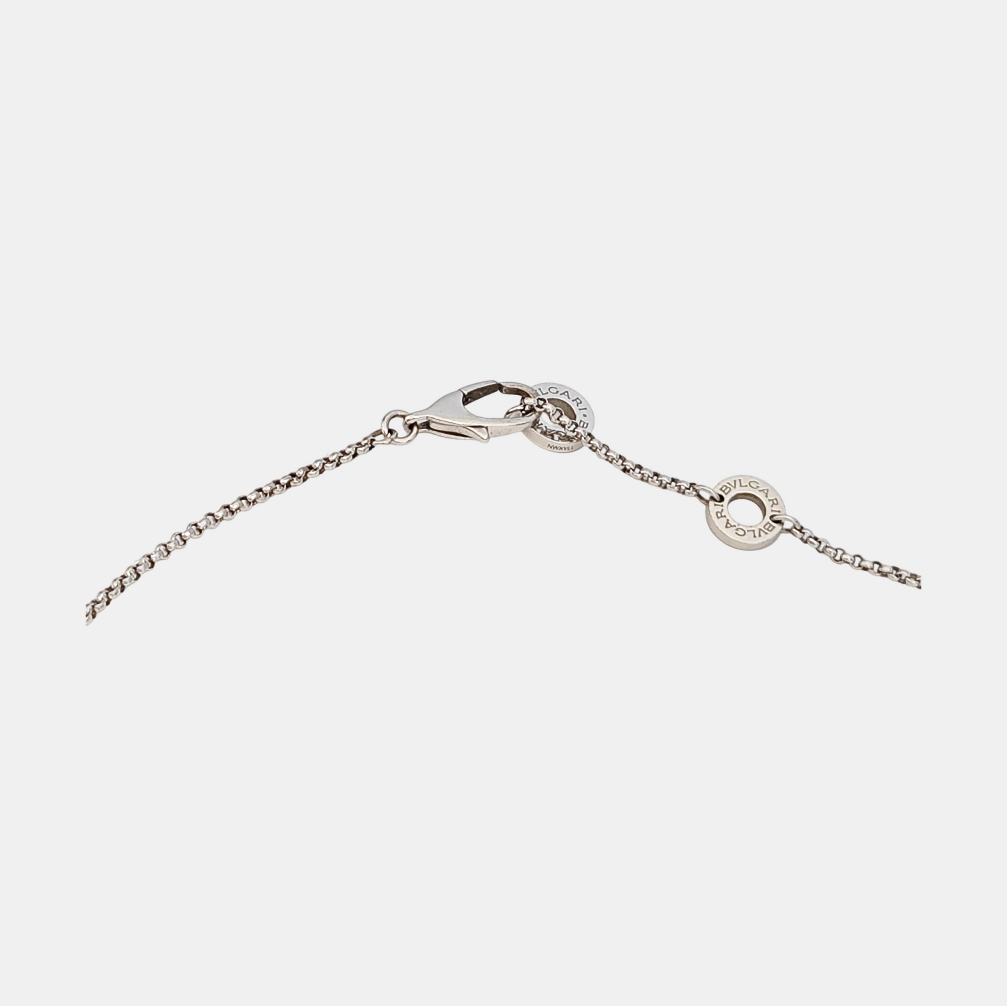 B.ZERO1 18k White Gold Silver Necklace