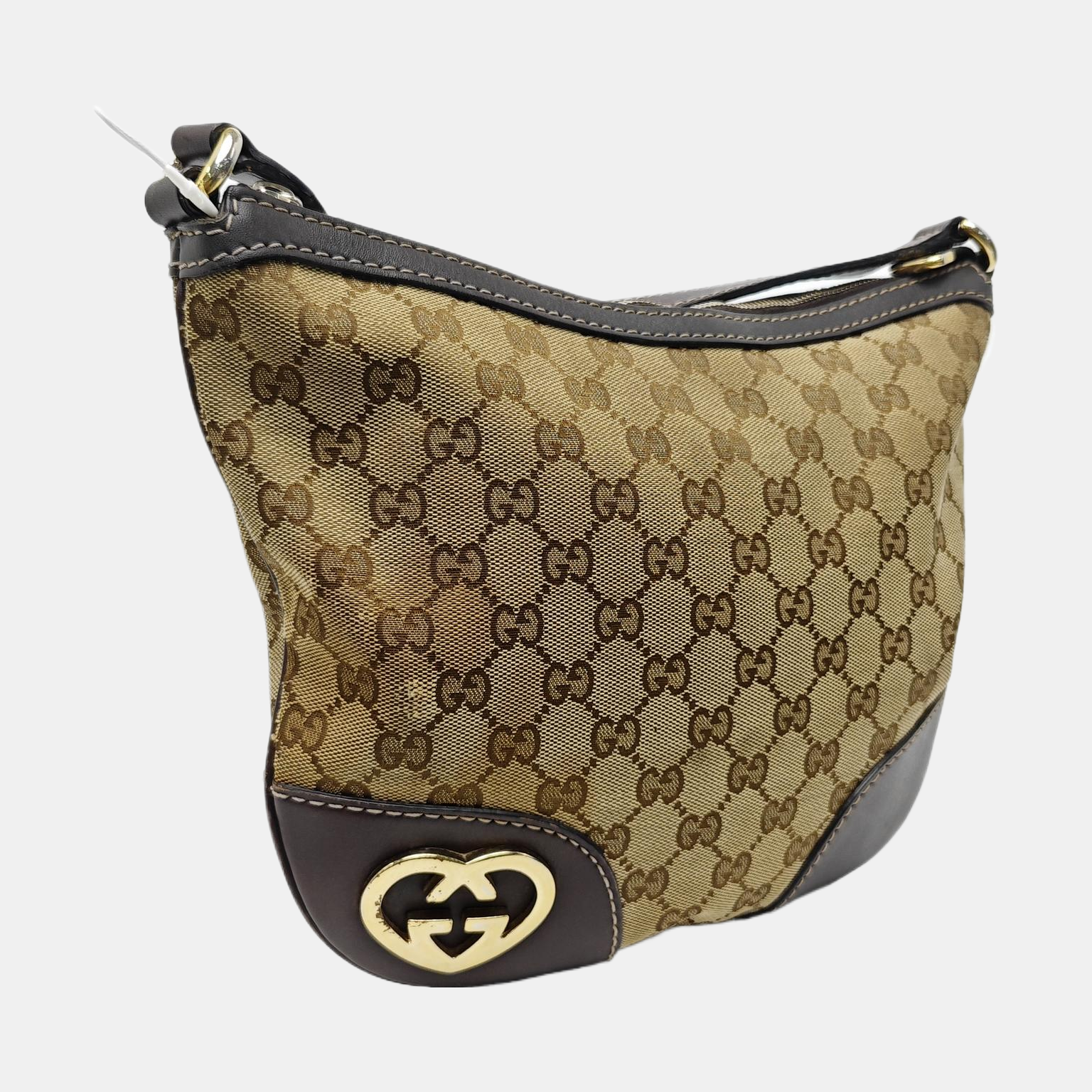 Monogram Canvas Shoulder Bag Beige