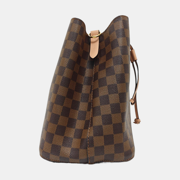 NÉONOÉ MM Damier Ebene Coated Canvas Brown