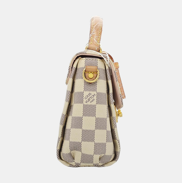 CROISETTE Damier Azur Coated Canvas White