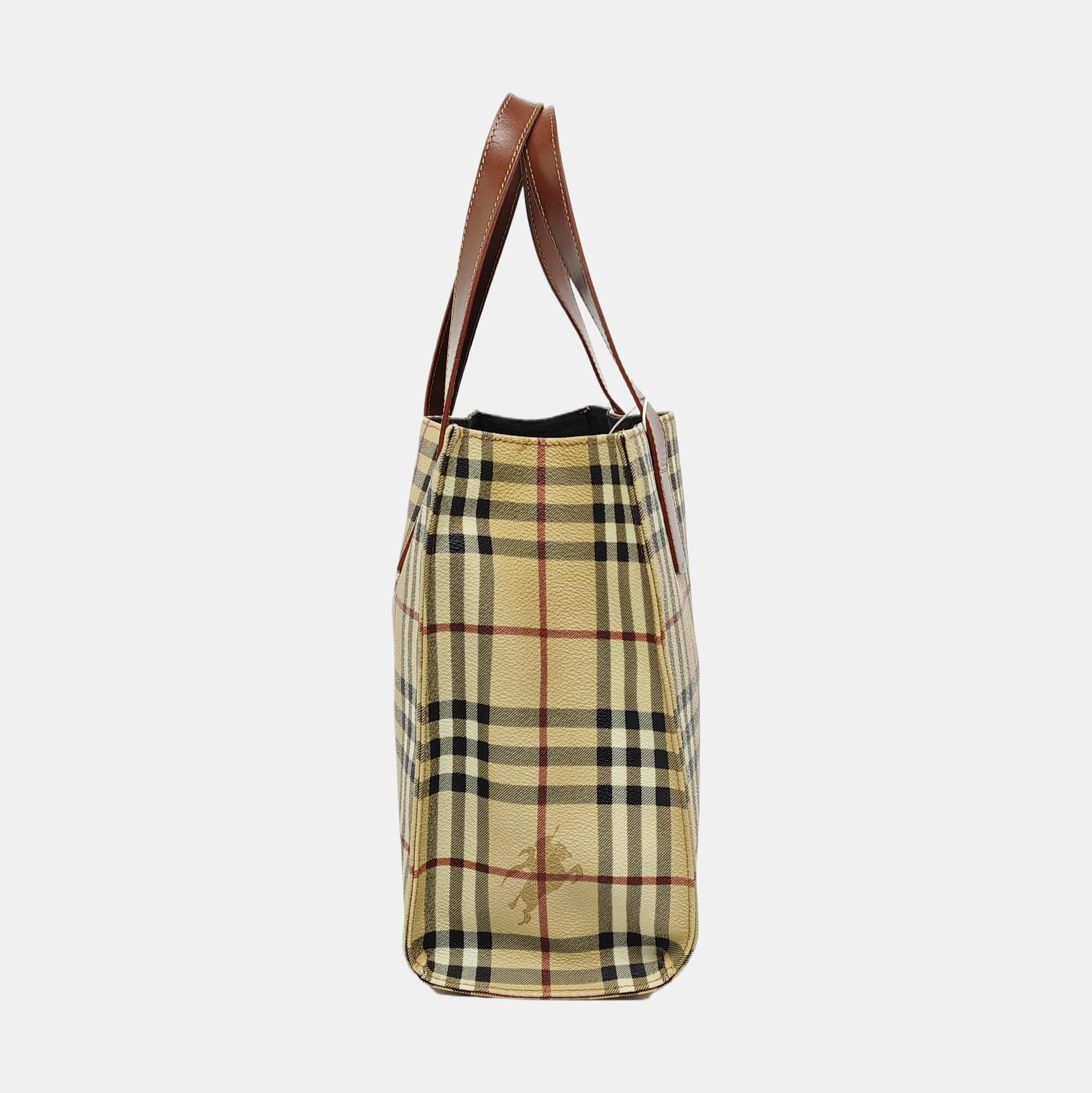 Coated Canvas Tote Bag Beige
