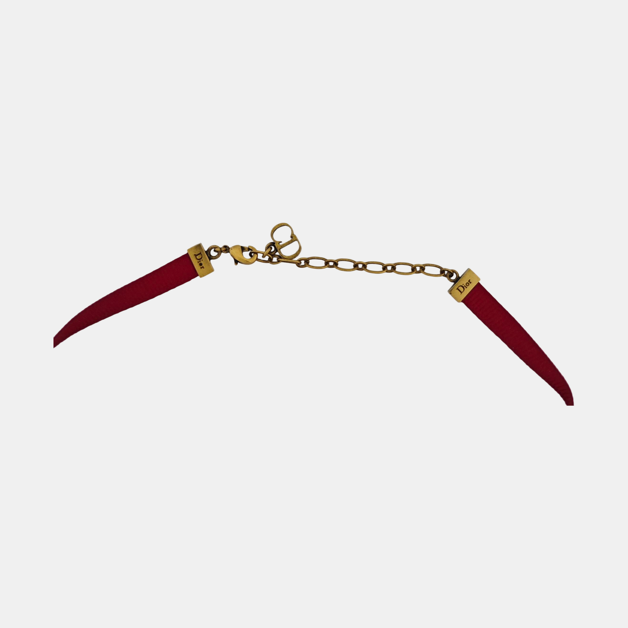 Fabric Red Necklace