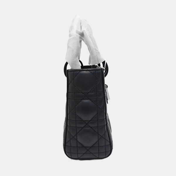 Lady Dior Mini Cannage Calfskin Black