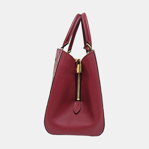 MONTAIGNE MM Monogram Calfskin Red