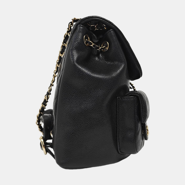 DUMA Medium Quilted Grained Calfskin Black