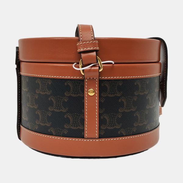 Authenticated pre-owned  TRIOMPHE Medium Coated Canvas Brown - Shoulder Bag at Looply