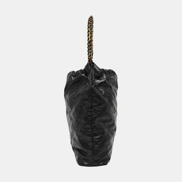 CHANEL 22 Large Quilted Calfskin Black