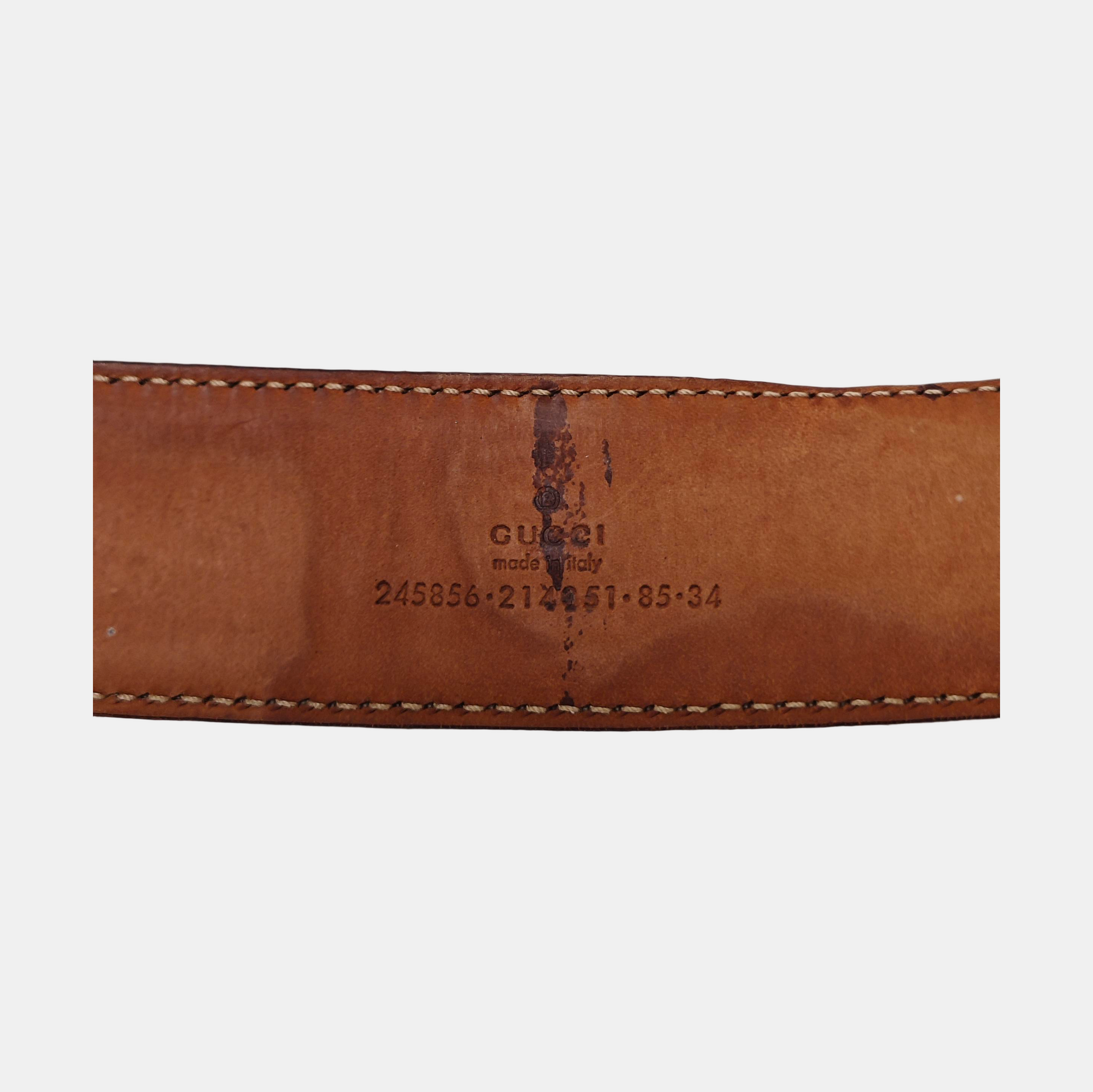Leather Belt Beige