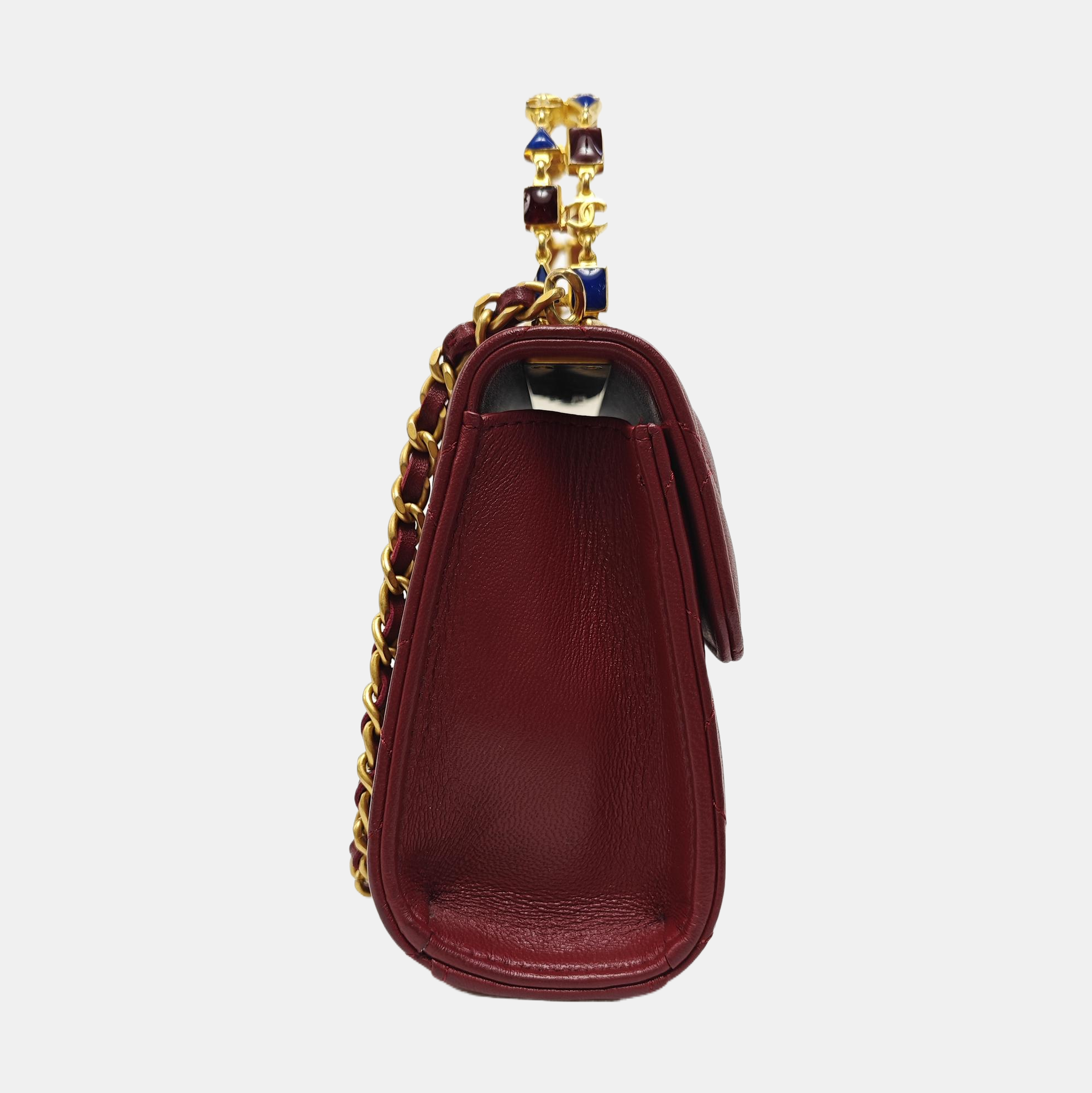 KELLY Medium Quilted Lambskin Red