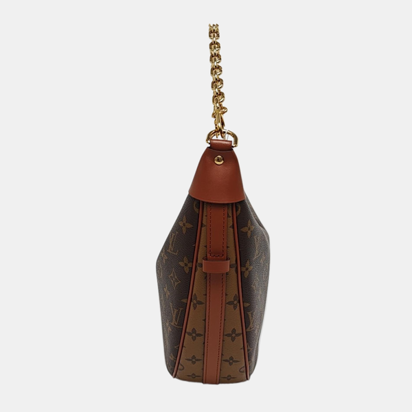 LOOP HOBO Monogram Coated Canvas Brown