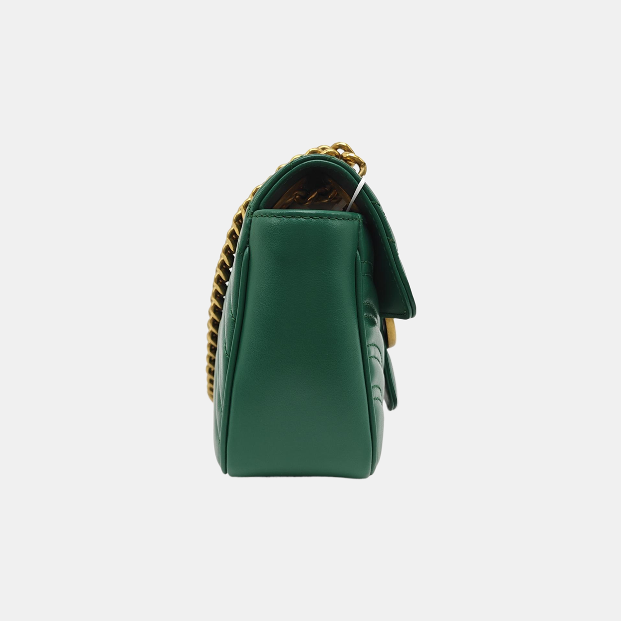 GG Marmont Small Quilted Calfskin Green