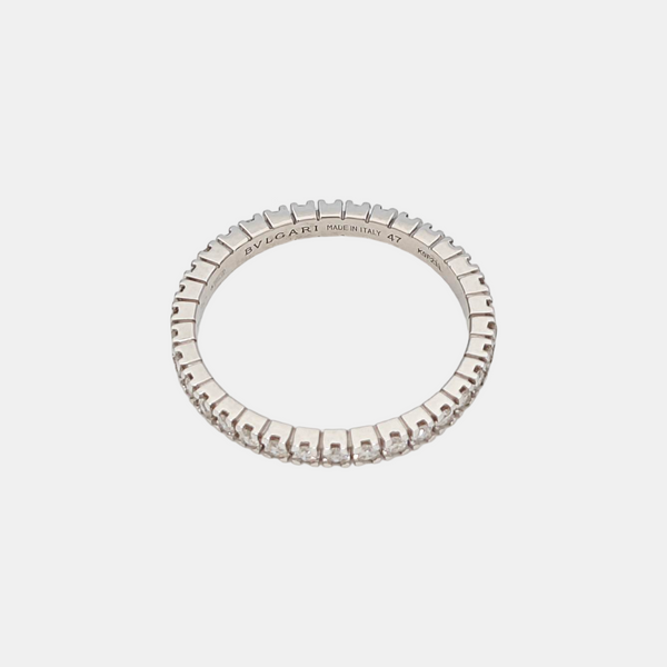 Eternity Bands 18k White Gold Silver Ring EU 47