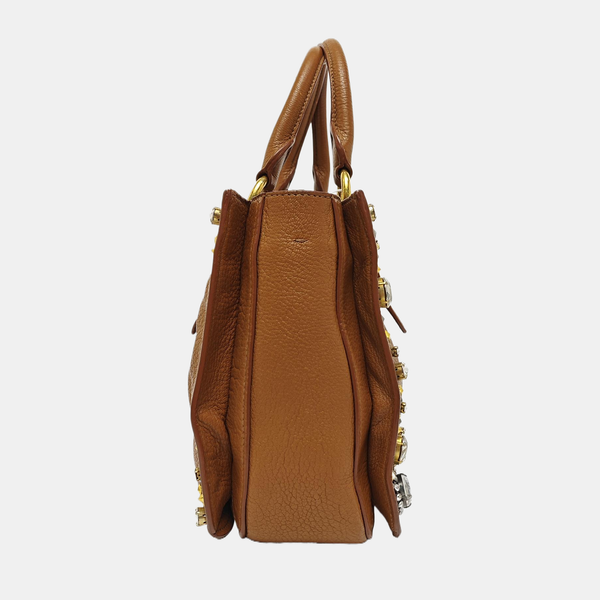 Calfskin Tote Bag Brown