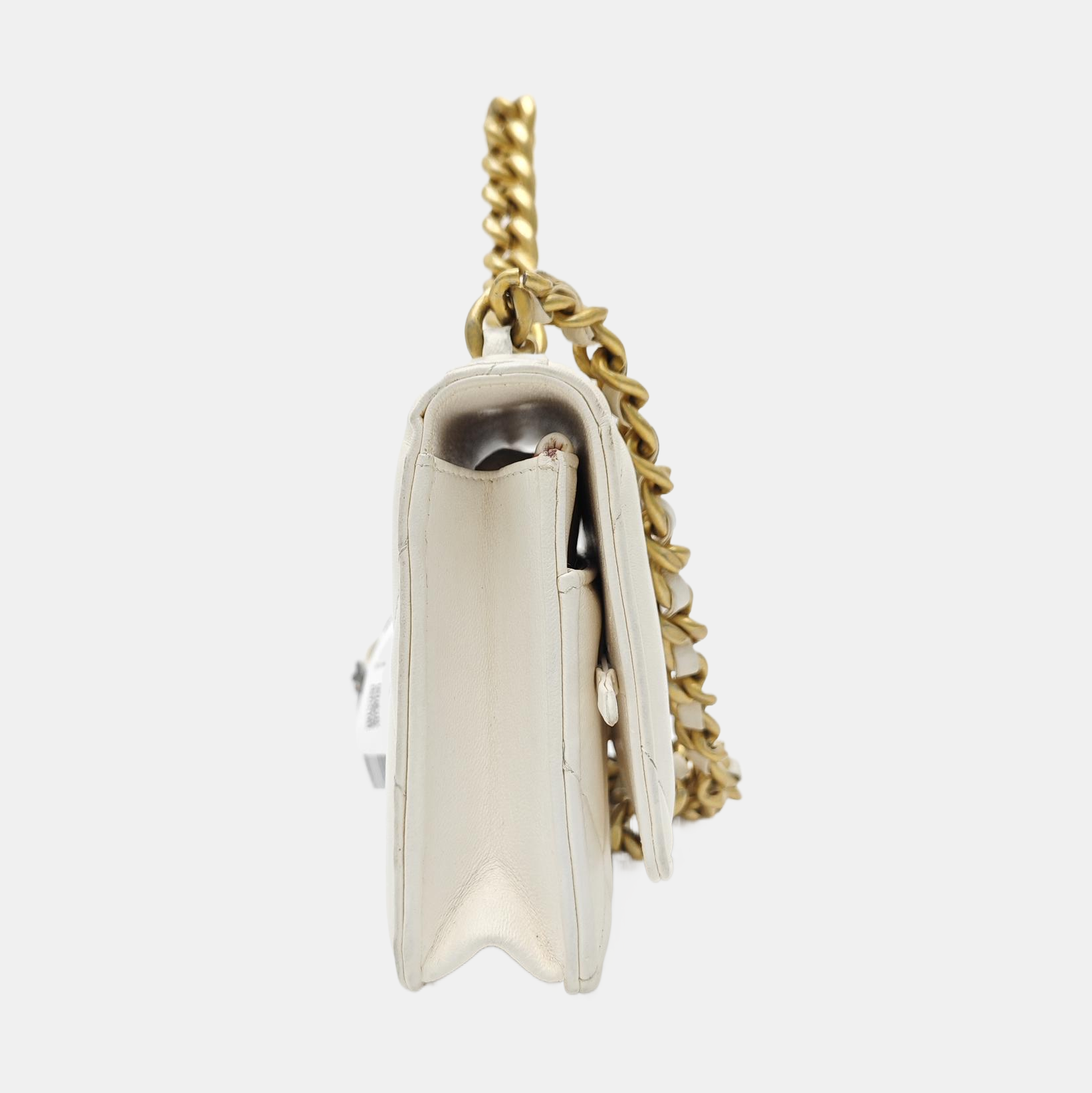 CHANEL 19 Quilted Lambskin White