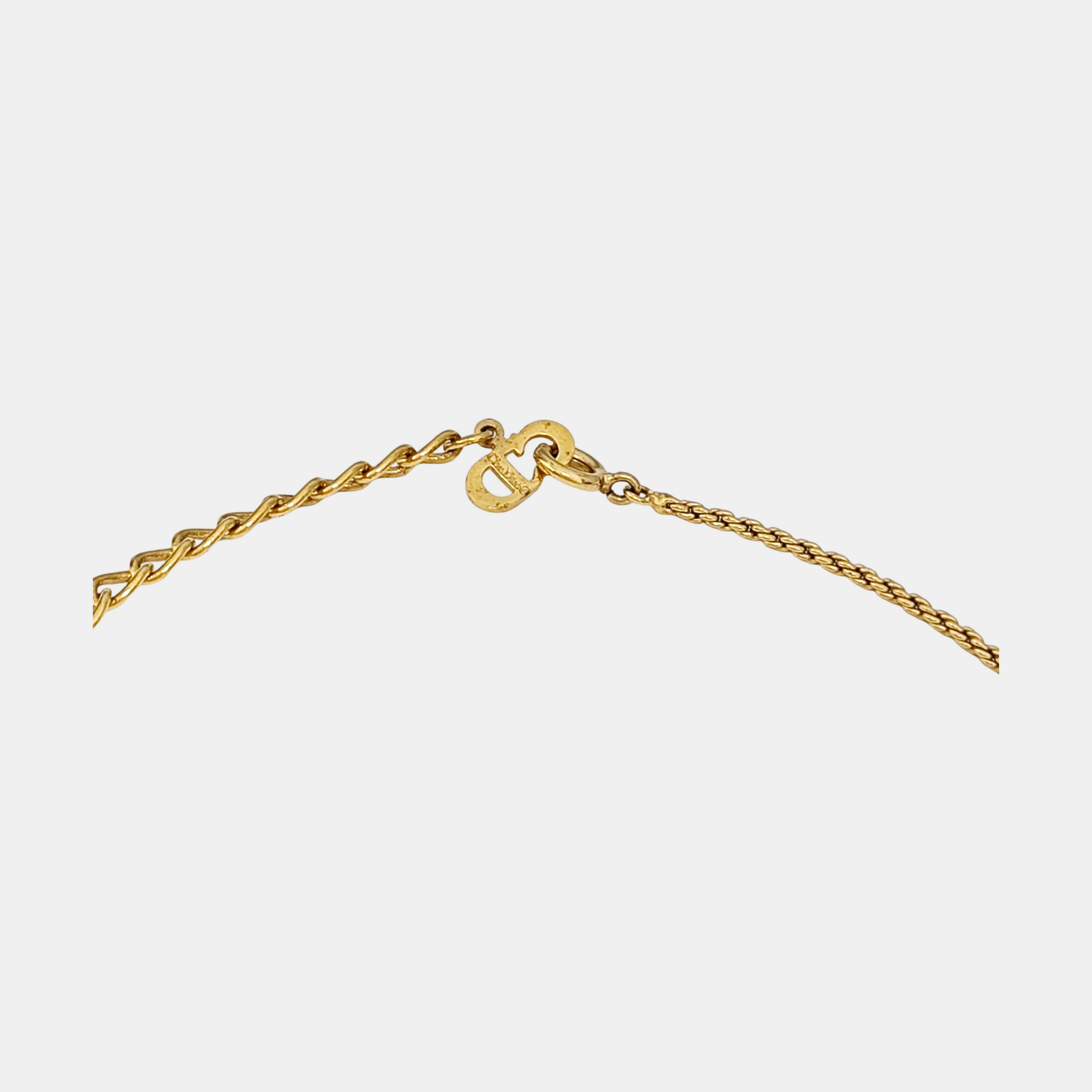 Twist Round Metal Gold Necklace