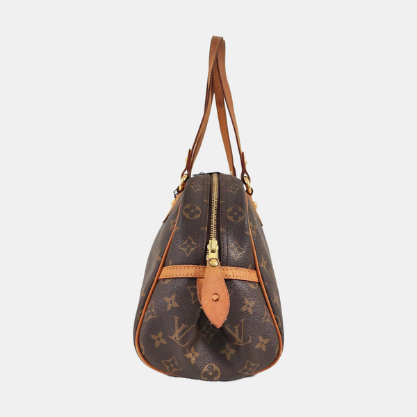 MONTORGUEI PM Monogram Coated Canvas Brown