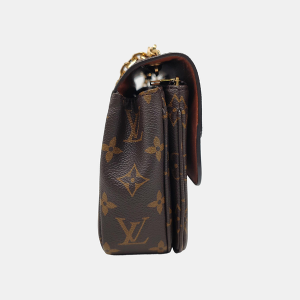 MARCEAU Monogram Coated Canvas Brown
