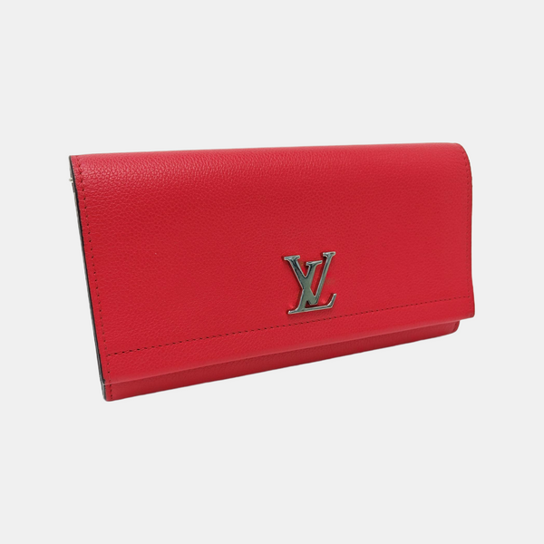 LOCKME BB Calfskin Red Wallet