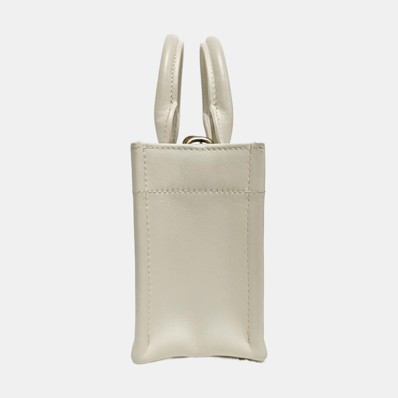 Book Tote Mini Cannage Calfskin White