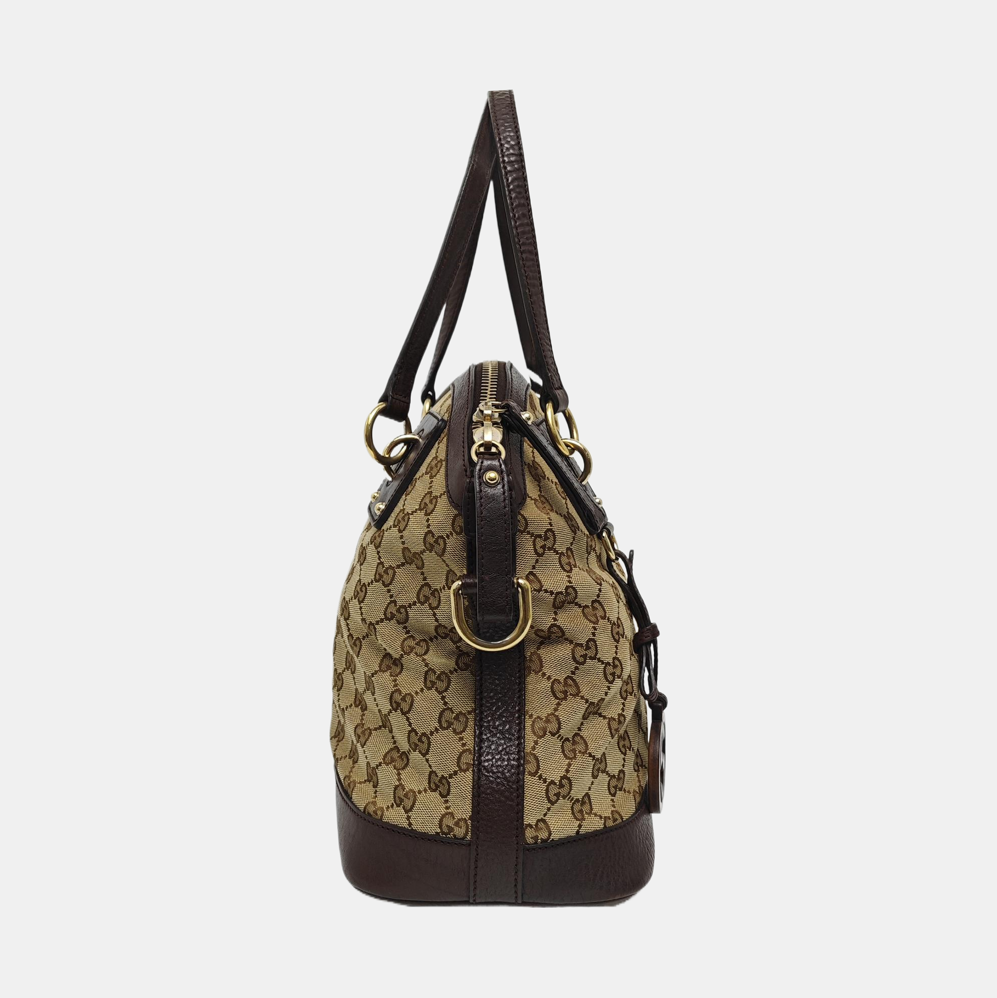 Monogram Canvas Tote Bag Brown