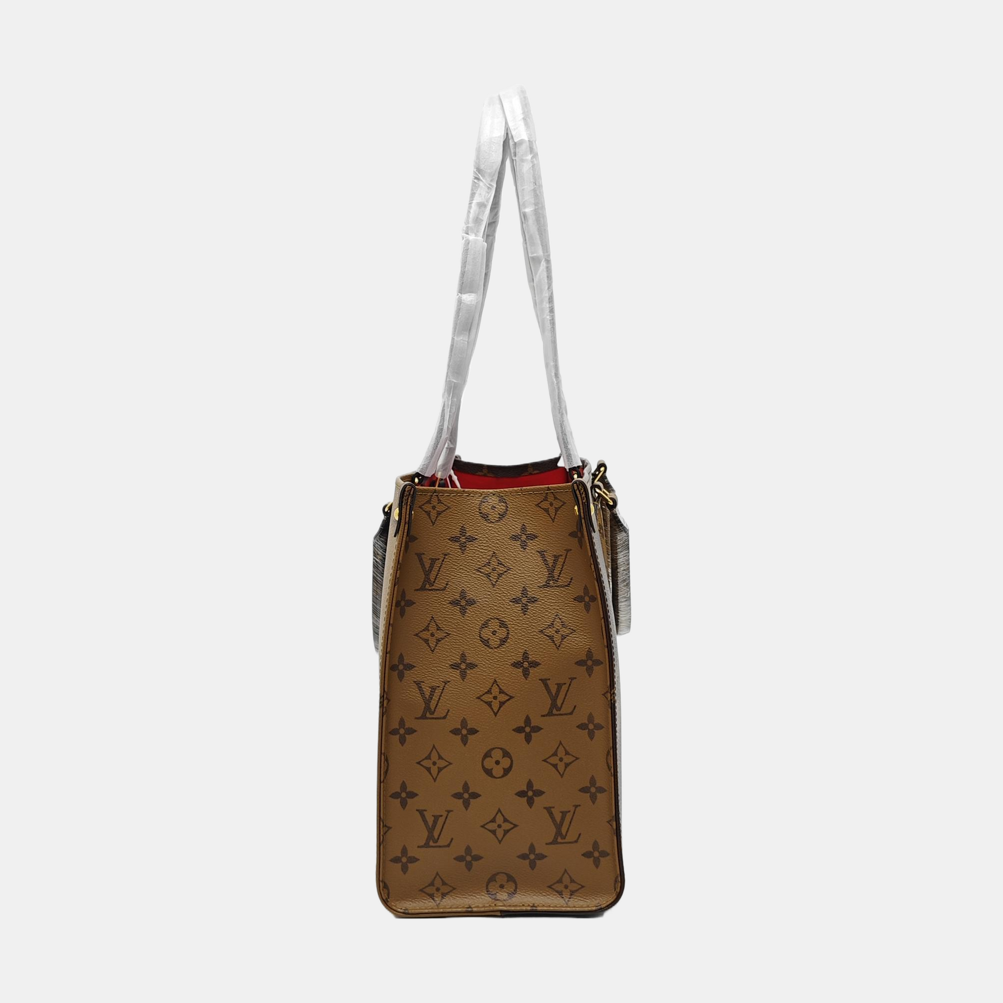 ONTHEGO MM Monogram Coated Canvas Brown