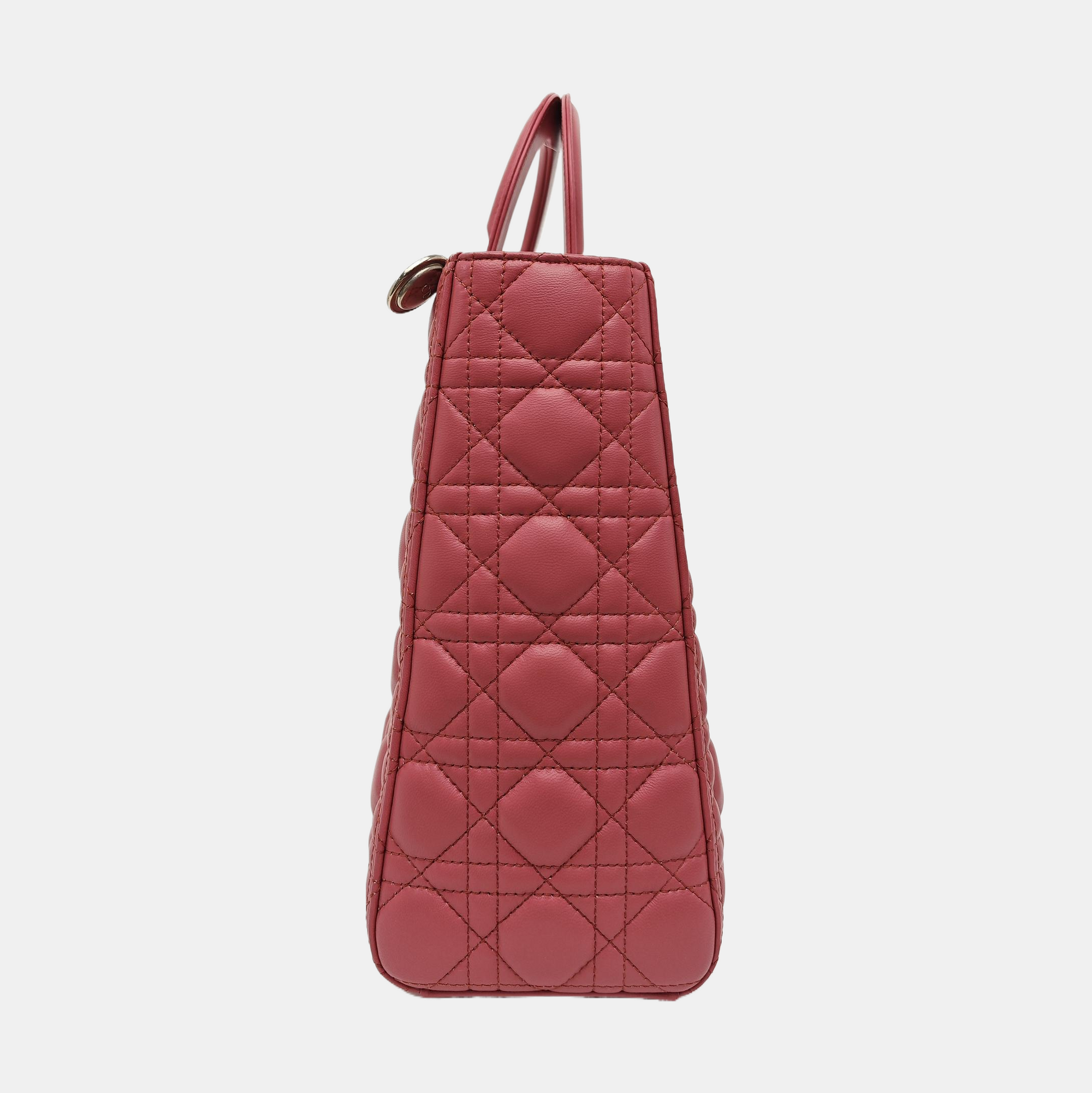 Lady Dior Large Cannage Lambskin Red