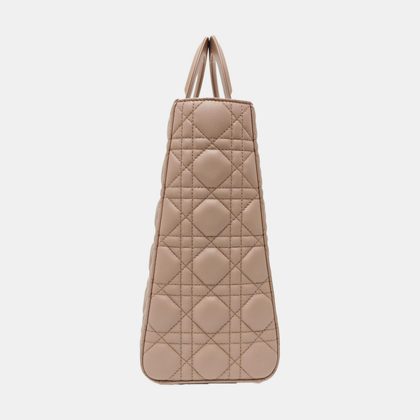 Lady Dior Large Cannage Lambskin Pink
