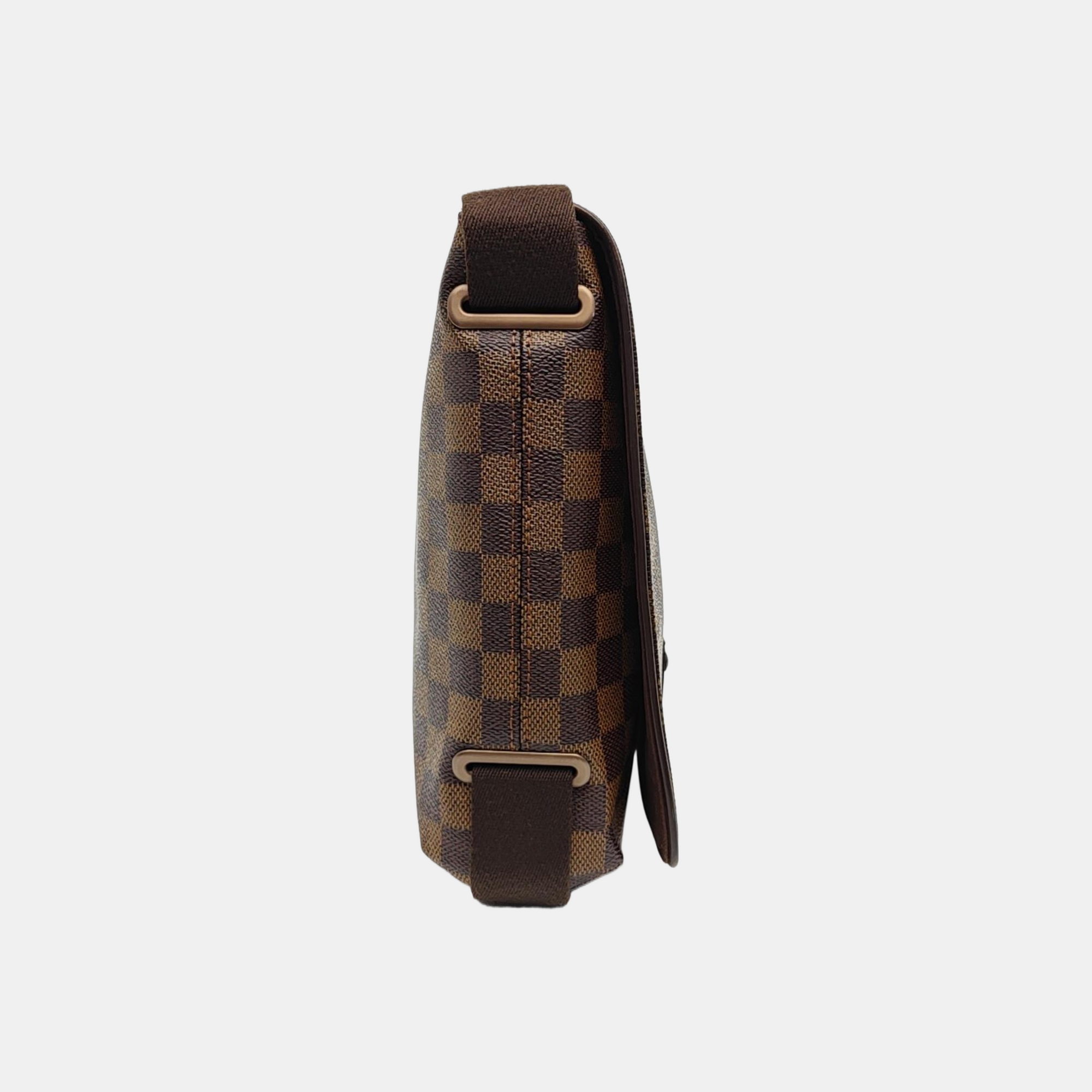 BROOKLYN PM Damier Ebene Coated Canvas Brown