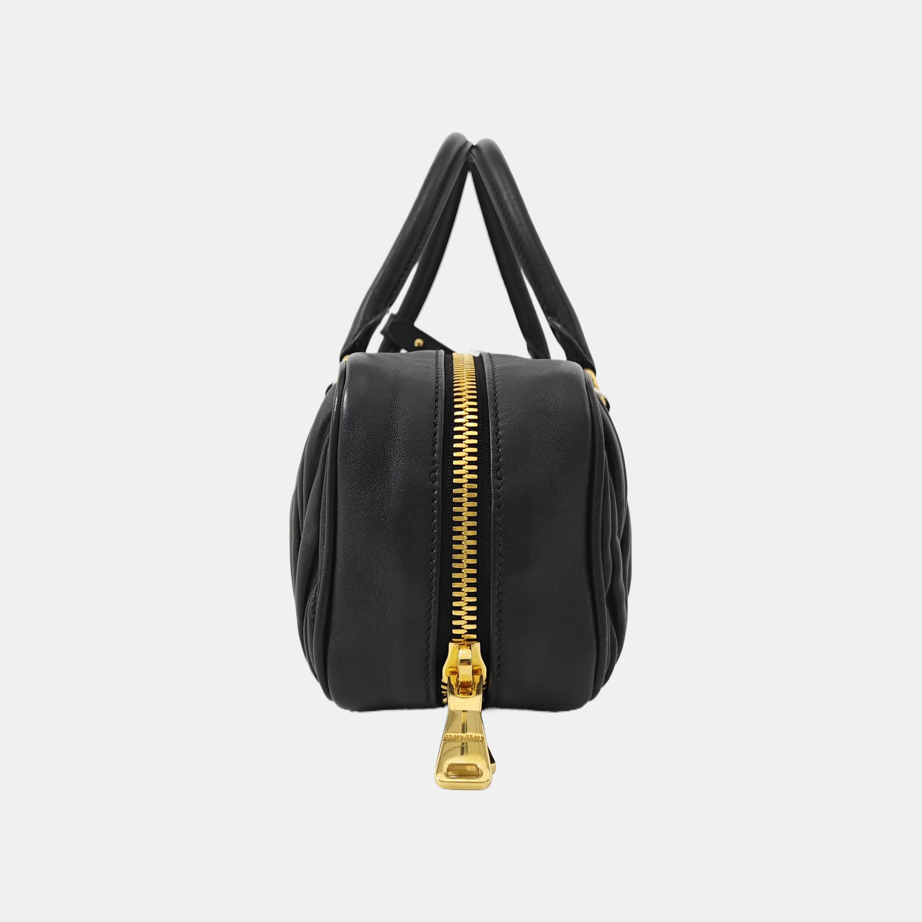 Arcadie Matelassé Large Quilted Lambskin Black