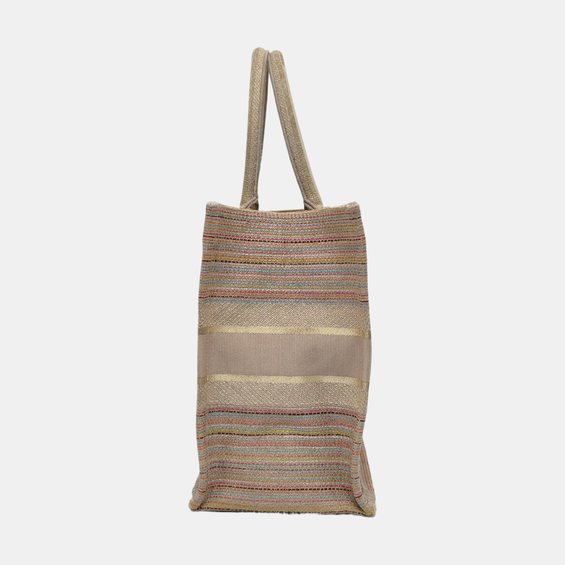 Authenticated pre-owned  Book Tote Medium Fabric Beige - Tote Bag at Looply