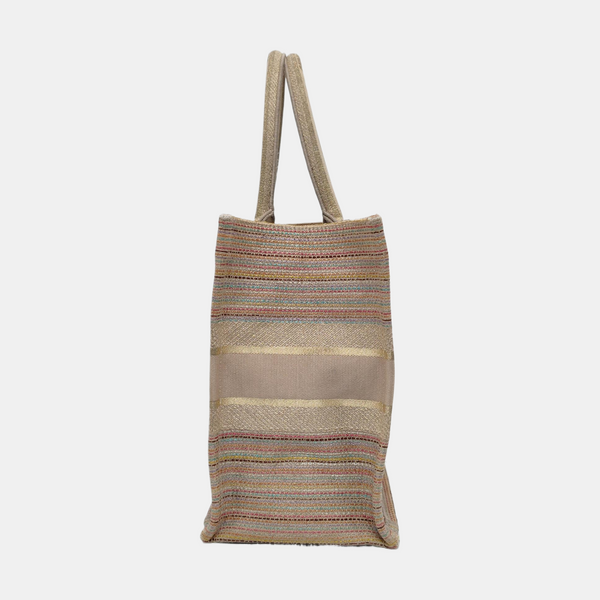 Authenticated pre-owned  Book Tote Medium Fabric Beige - Tote Bag at Looply
