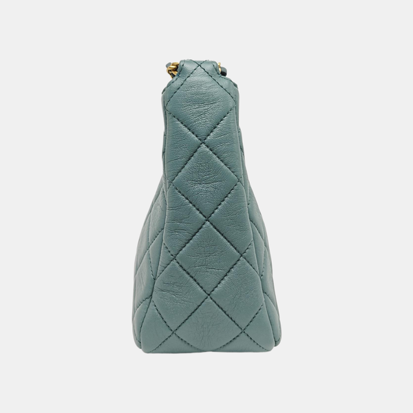 23A HOBO Quilted Lambskin Green