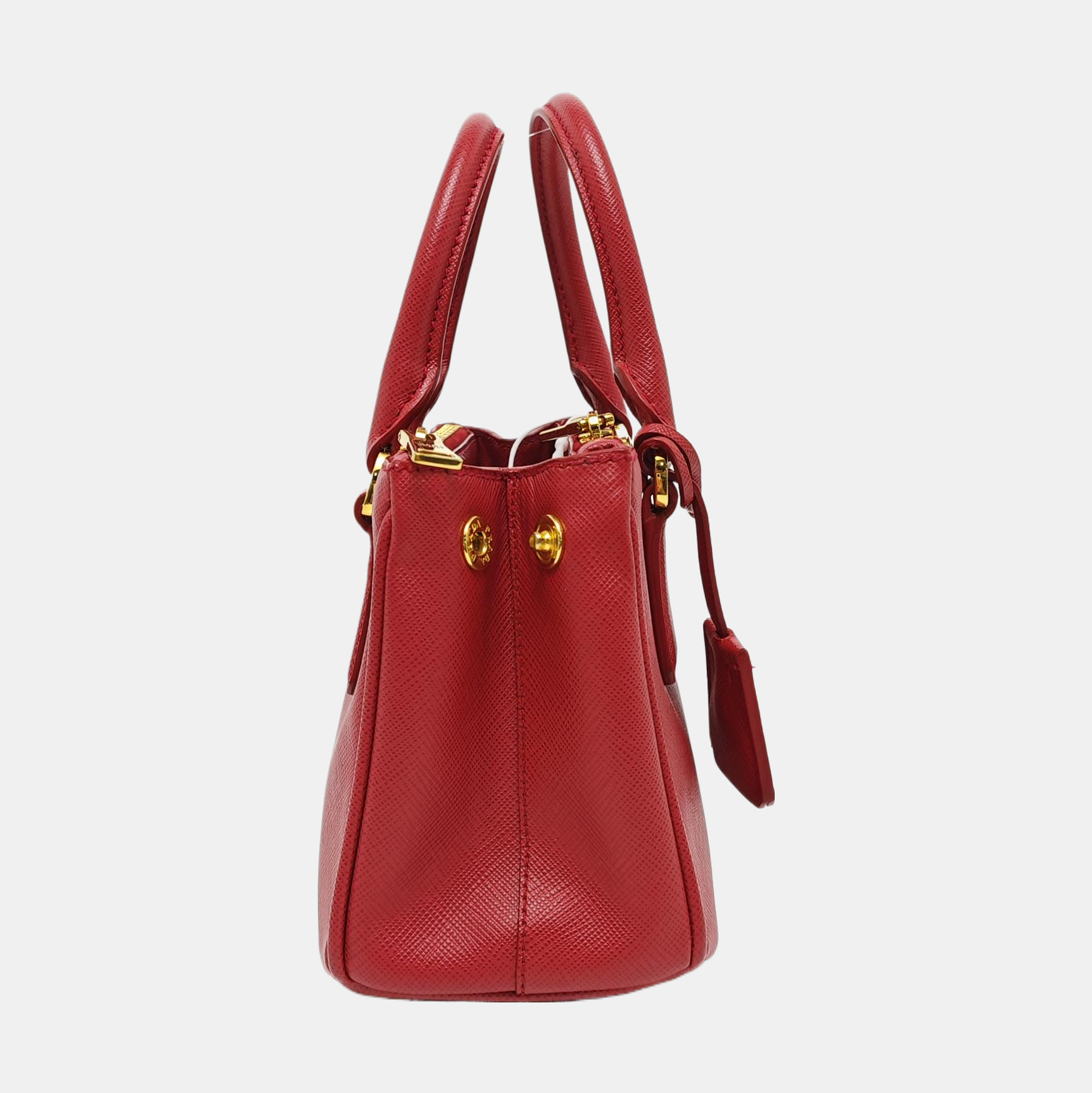 Galleria Super Mini en piel de becerro Saffiano roja