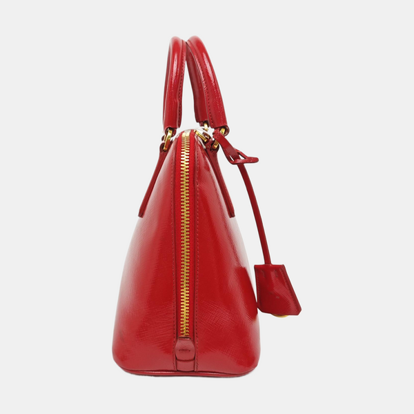 Promenade Small Saffiano Calfskin Red