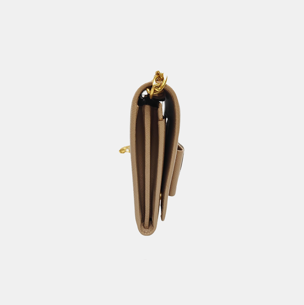 Fiocco Bow Saffiano Calfskin Beige