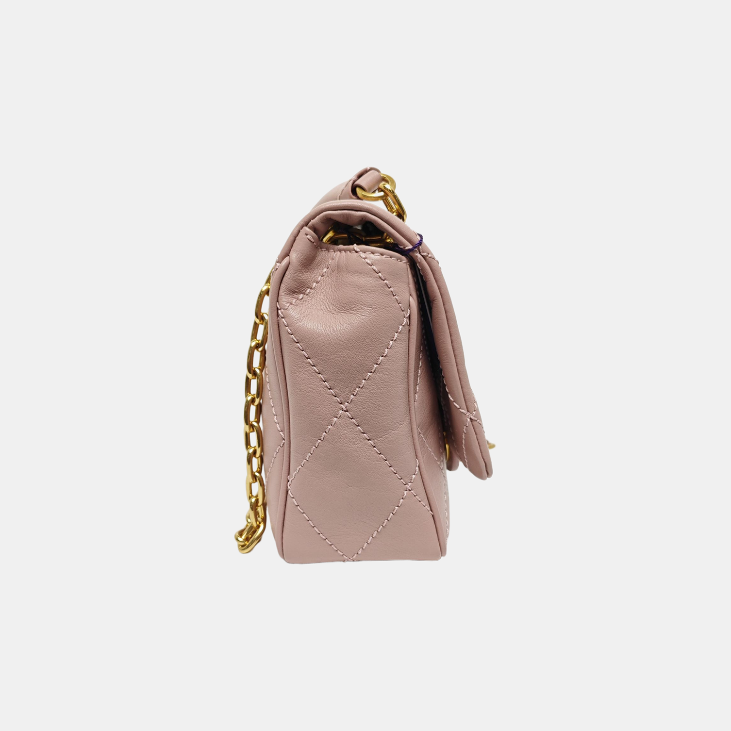 Quilted Calfskin Crossbody Bag Pink