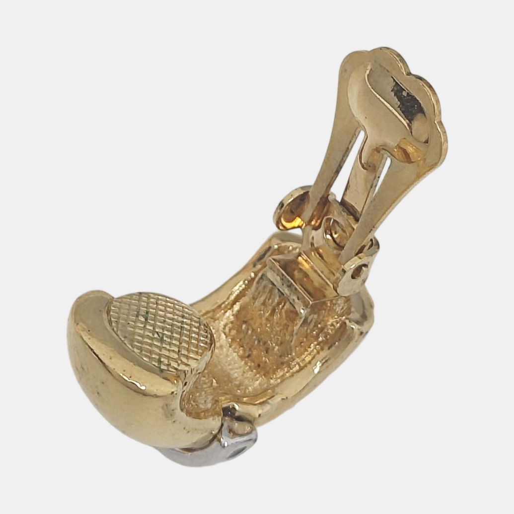 Metal Gold Clip On Earrings