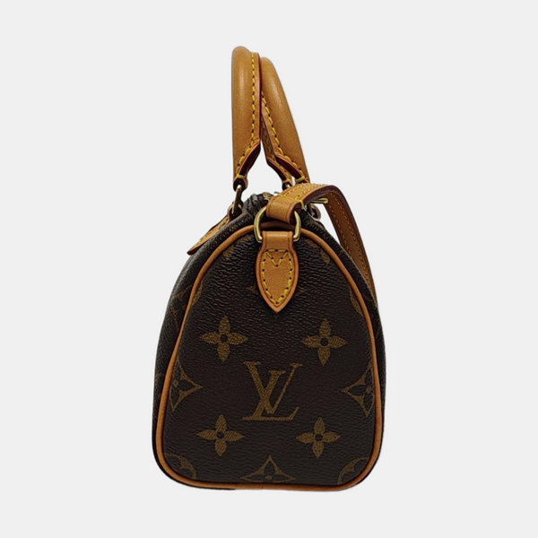 SPEEDY Nano Monogram Coated Canvas Brown