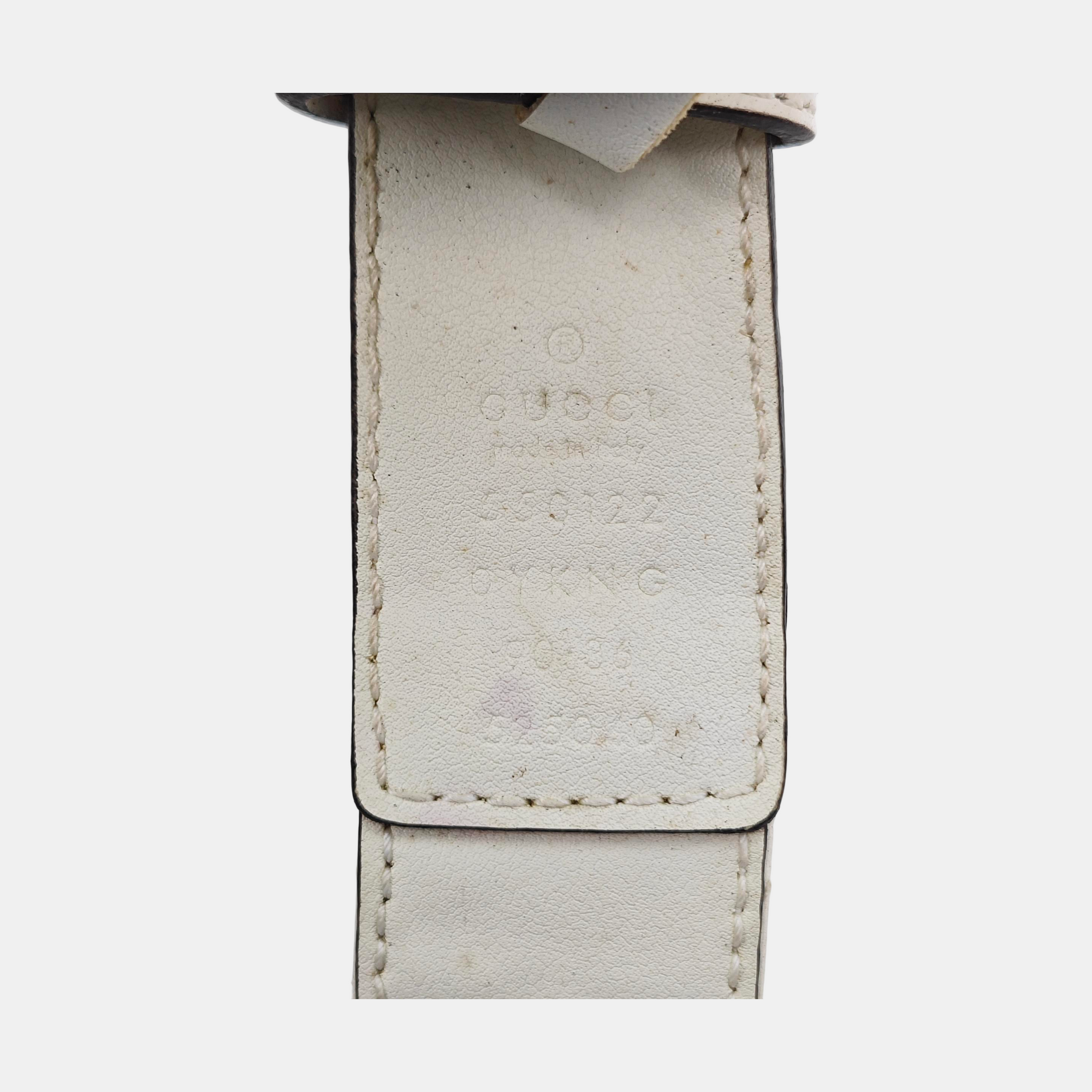 Leather Belt White