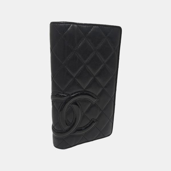 CAMBON Quilted Calfskin Black Wallet