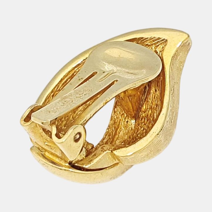 Metal Gold Clip On Earrings