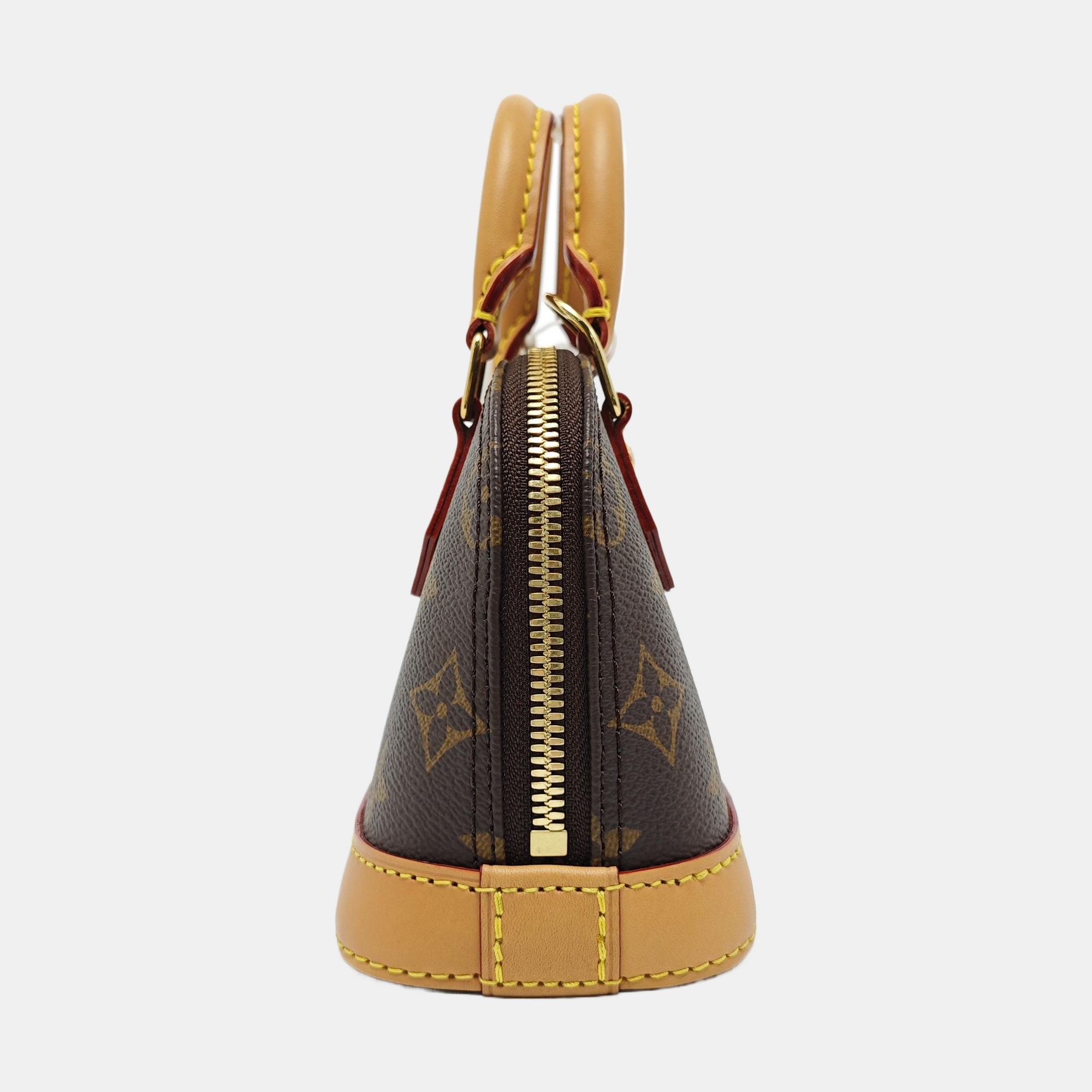 ALMA PM Monogram Coated Canvas Brown